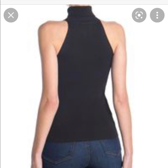 Joe’s Jeans Mock Neck Sleeveless Ribbed Tank - Picture 2 of 9